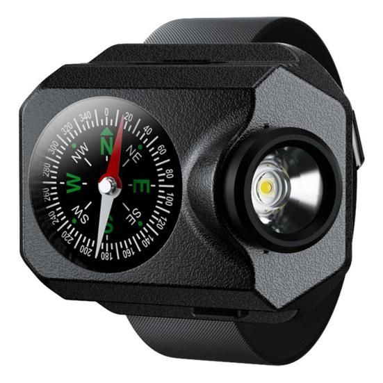 

Походный наручный фонарь с компасом, регулируемый ремешок, сверхяркий