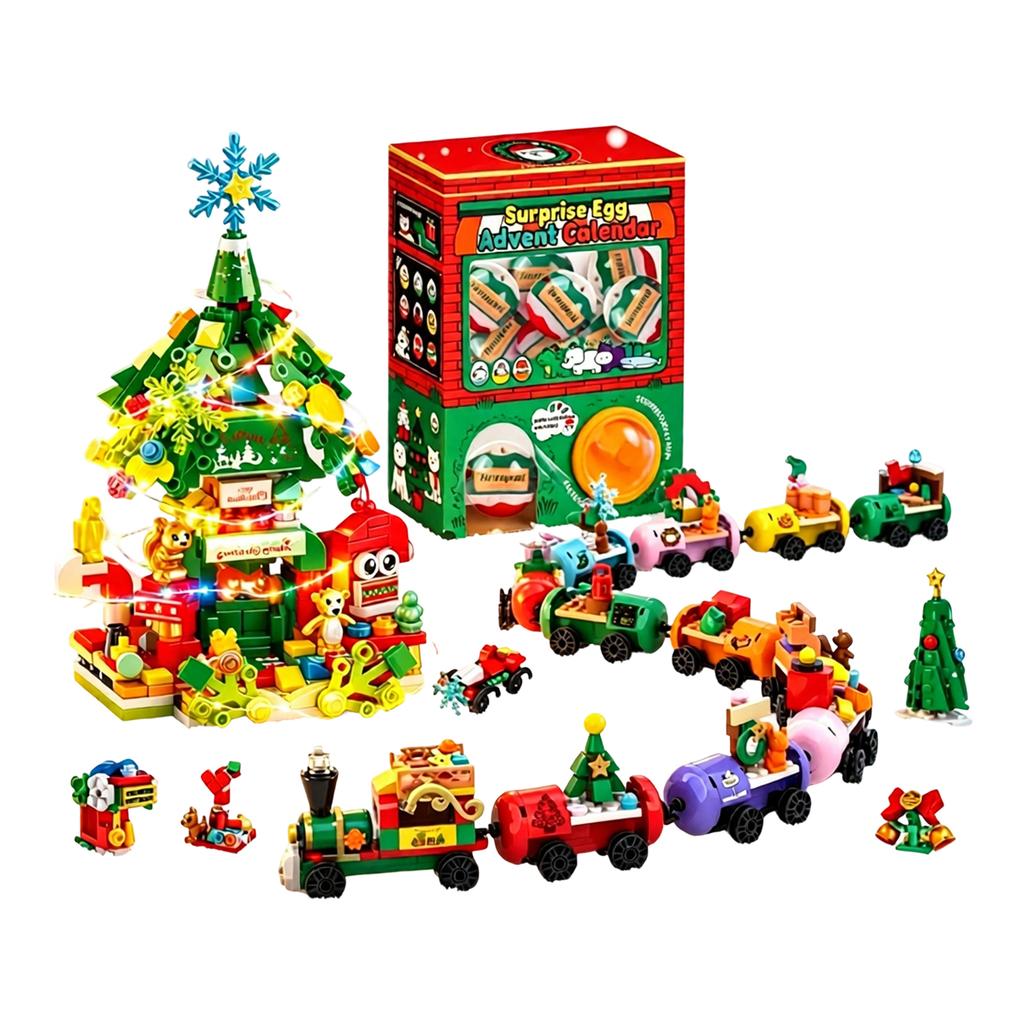 Christmas Building Set with Gacha Machine for Kids Party Favors