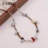 Bohemian Ethnic Beaded Necklace for Women – Light Luxury, Niche, High-End Clavicle Chain, European and American Style Jewelry.