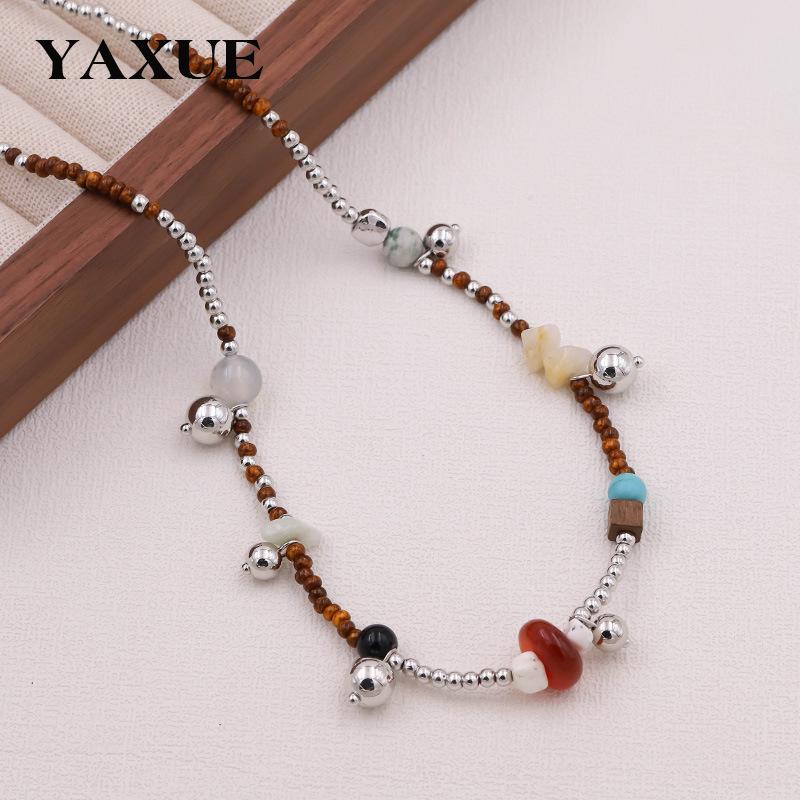 Bohemian Ethnic Beaded Necklace for Women – Light Luxury, Niche, High-End Clavicle Chain, European and American Style Jewelry.