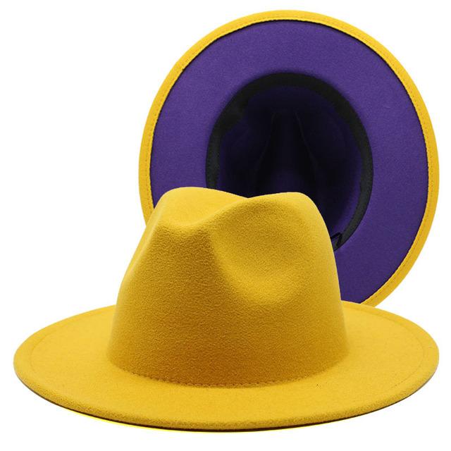 2020 New Yellow Purple Patchwork Wool 