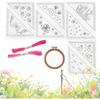Spring & Summer Themed Embroidered Corner Bookmark Kit, DIY Embroidery Kit for Beginners, Hand Embroidery Bookmarks Craft Set