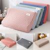 Cotton Latex Pillows Case Solid Color Sleeping Pillowcase Home Textile Pillow Cover Women