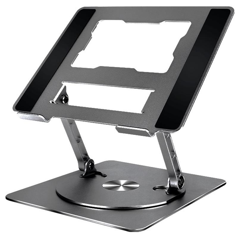 

D092 Aluminum Alloy Foldable Laptop Bracket Heat Dissipation Rotatable Notebook Desktop Stand Grey