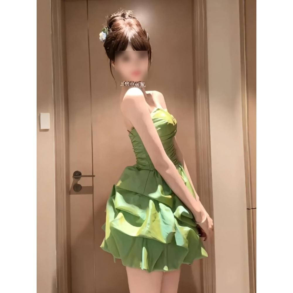 

Топ-труба Ретро Банкет Вечеринка по случаю дня рождения Бар-мицва Юбка-пузырь Мини-юбка Французская принцесса Маленький человек Годовое собрание Платье Платье Женщина XL- (recommended 110-60kg)