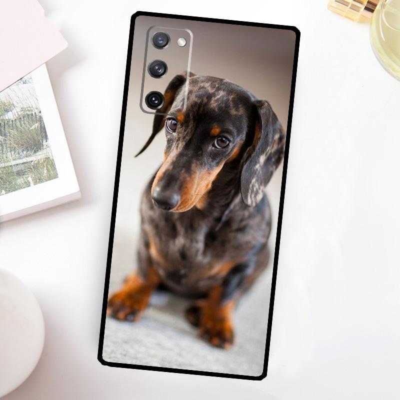 Cute Dachshund Teckel Dackel Dog Case For Samsung Galaxy S24 S23 S22 Ultra S21 S20 FE Note 10 Plus Note 20 S8 S9 S10 Cover