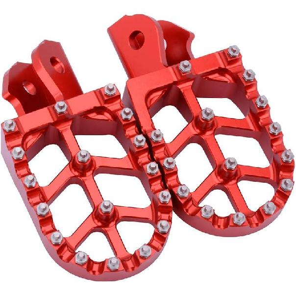 Dirt Bike Foot Pegs,Motorcycle Footpegs Wider Foot Rest Pedal CNC for CRF250F 19-23 XR150L 15-23 HAWK 250 CRF150F CRF230F 03-19 Red