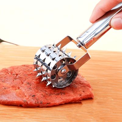 2025 Stainless Steel Meat Tenderizer - Multi-Functional, Durable, for Steak & Pork Rolls, Kitchen and Restaurant Use, with Needle Tenderizing Tool