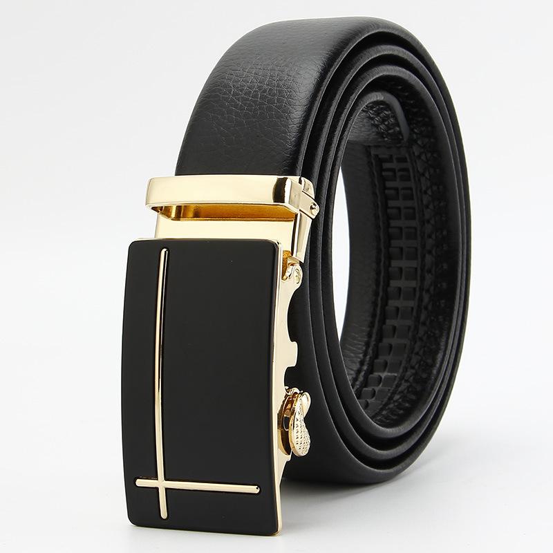 Microfiber Edging Automatic Buckle Belt  Men's Casual Belt  Men's Trouser Belt
