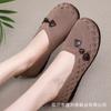 New spring and summer old Beijing cloth shoes women's soft soles breathable casual shoes non-slip shallow flying weave middle old mother single shoes
