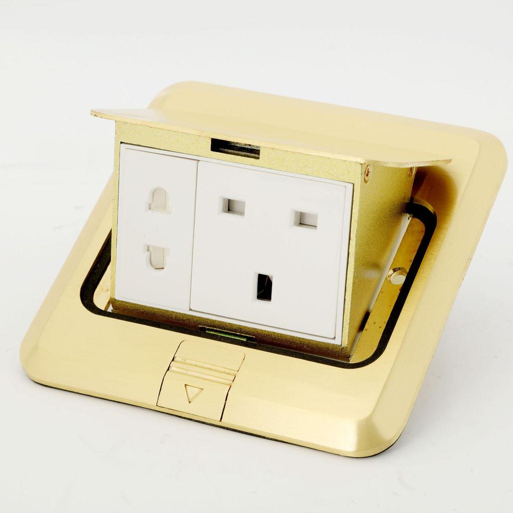 Gold Copper Universal Pop-up Floor Socket with Slow Rise