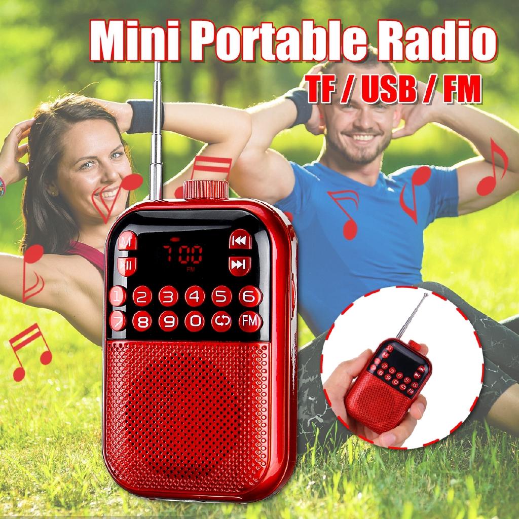 5W Channel Mini Speaker Radio-Receiver Tf-Card Fm-Radio Stereo Digital Micro Portable Power Off Memory