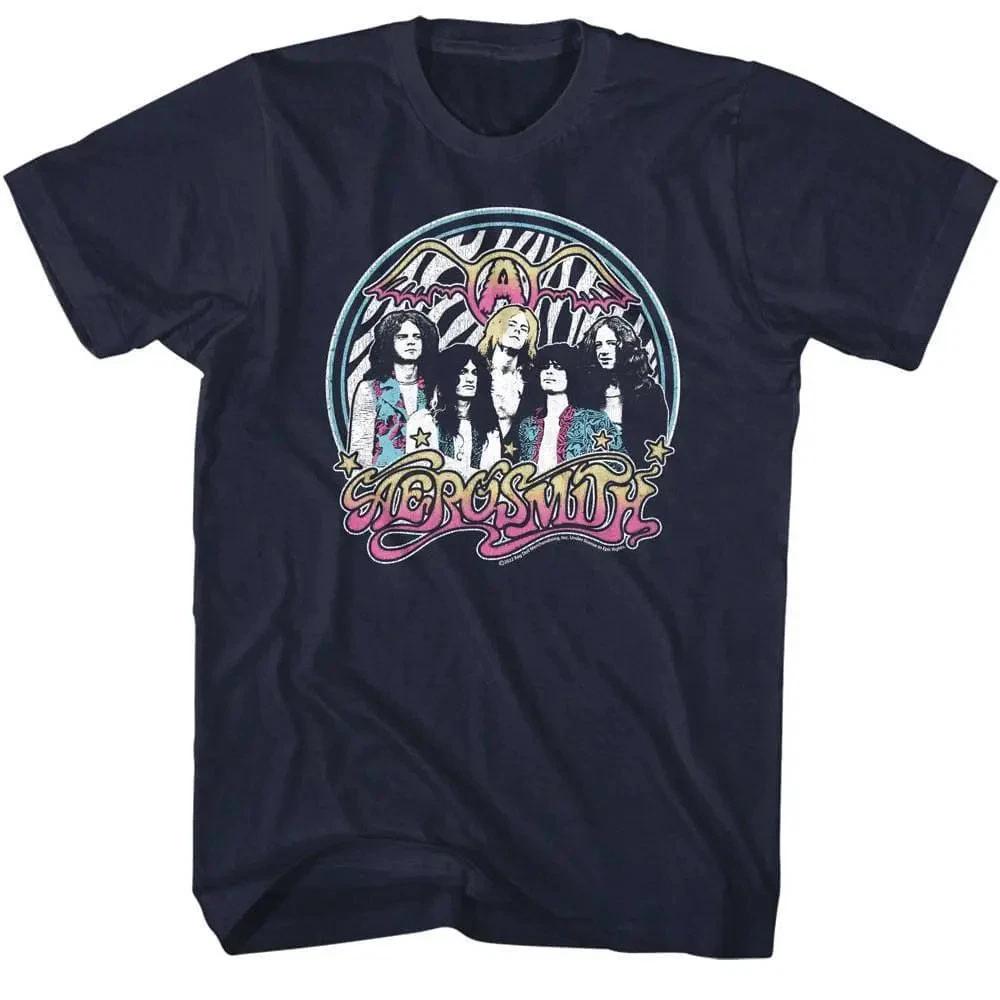 Aerosmith Neon Zebra Stripes Men s T Shirt 3XL