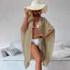 Women's Cotton Shirt Style Loose Beach Cardigan Holiday Sunscreen Bikini Cover Up Swimsuit Outer Cardigan