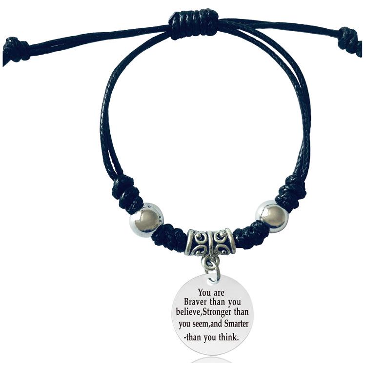 Stainless Steel Engraved Bracelet - Perfect Christmas Gift for Parents or Lovers