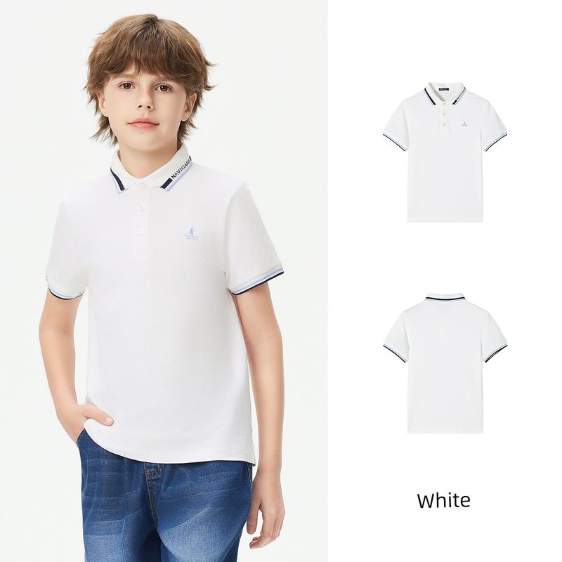 Navigare Italian Small Sailboat Kidsren's Polo Shirt 2026 Summer Thin Boys' Short-Sleeved T-Shirt Top