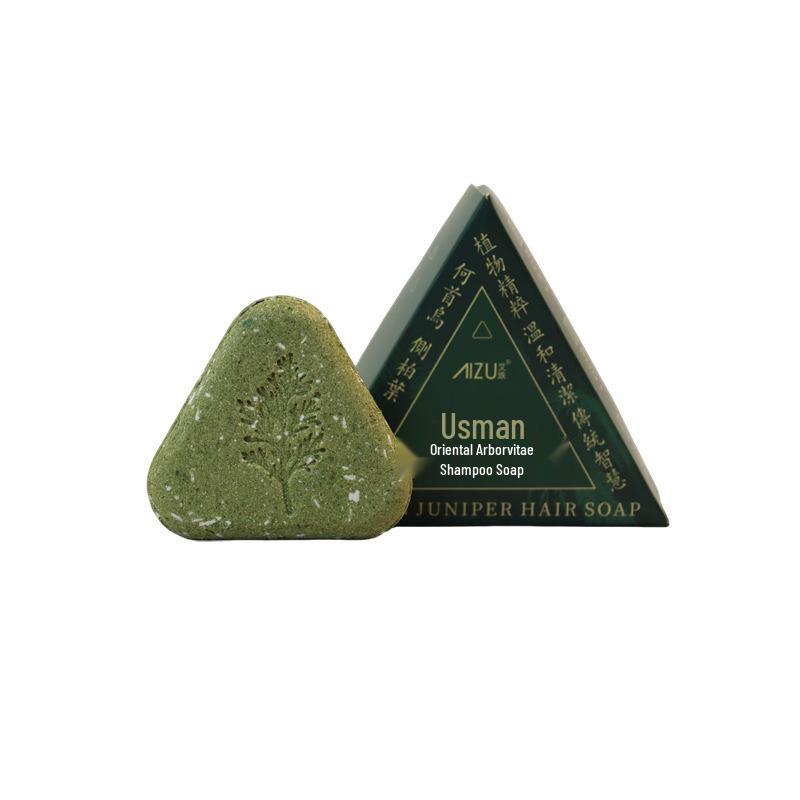 Cedar Leaf & Usma Grass Shampoo Soap Set for Men & Women - Herbal Handmade Fo-ti-ti Soap One Box
