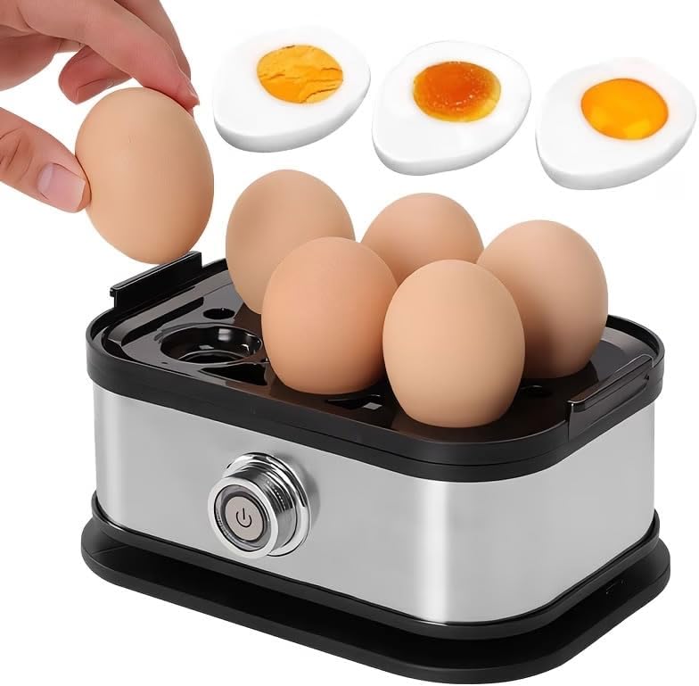 

Cooker Electric 6 Eggs Capacity, Soft, Medium, Hard Boiled, Poacher, Omelet Maker Egg Poacher With Auto Shut-Off, United States
