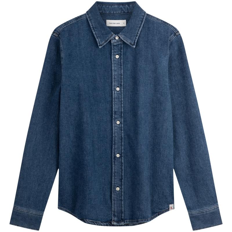 

Calvin Klein Vintage Classic Slim Fit Denim Shirt Men shirts Denim-Blue J326026 S