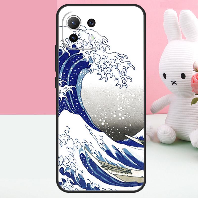 The Great Wave off Kanagawa Case For Xiaomi 14 13 15 Ultra 15T 13T 14T Pro 17 Pro Max POCO X7 X5 X6 Pro F5 F6 F7 Funda