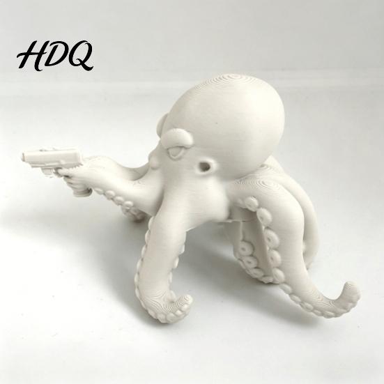 Marine Life Collectibles 3D Printed Octopus Figurine Cute Animal Sculpture for Office Desk Ornaments Computer Monitor Decor Shelf Ornament,