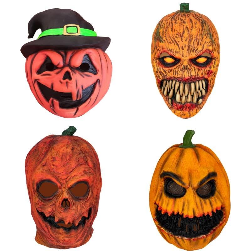 Best-selling pumpkin headgear Halloween decoration horror mask cosplay Bar Party
