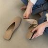 Fashion 2024 Summer New Large Size Flat Bottom Slippers for Women Korean Outdoor Square Toe Women Shoes Fashion Casual Shoes for Women