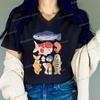 Funny Fish Tshirt for Unisex Women Fashion Summer Tops Fish Print Women Fashion Casual Tops Vneck Cotton Short Sleeve Tee