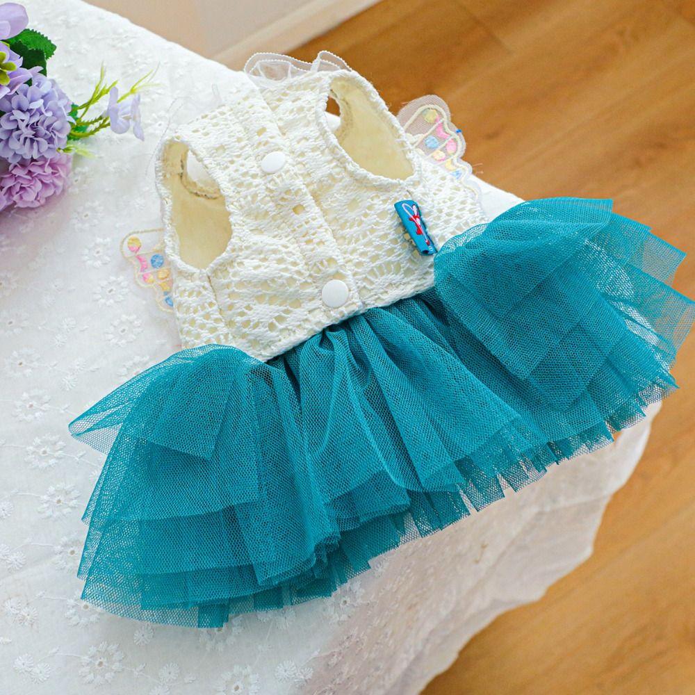 Pet Clothes Dog Chiffon Dress Butterfly Fairy Pet Fairy Dress  for Birthday Party