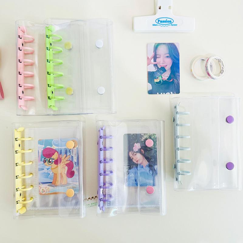 Ins Style Mini Wearable Nail Art Loose-Leaf Storage Transparent Pvc Nail Art Collection Booklet Frosted Baffle Sample Color Card