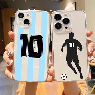 Coque transparente antichoc en silicone pour iPhone 14, 13, 12, 11 Pro Max, 7, 8 Plus, X, XR, XS Max, SE 2022, motif drapeau de l'Argentine