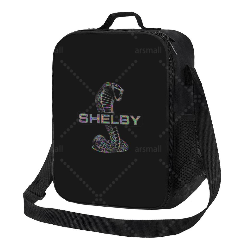 Shelby Car Pattern Lunch Bag with Adjustable Shoulder Strap Reusable Thermal Bento Tote for Work Picnic Beach