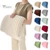 Thermal Insulation Blanket for Autumn Waffle Textured Fleece Throw Blanket, Solid Color Milk Flannel Grid Cut Warm Plush Couch Soft Cozy Bed