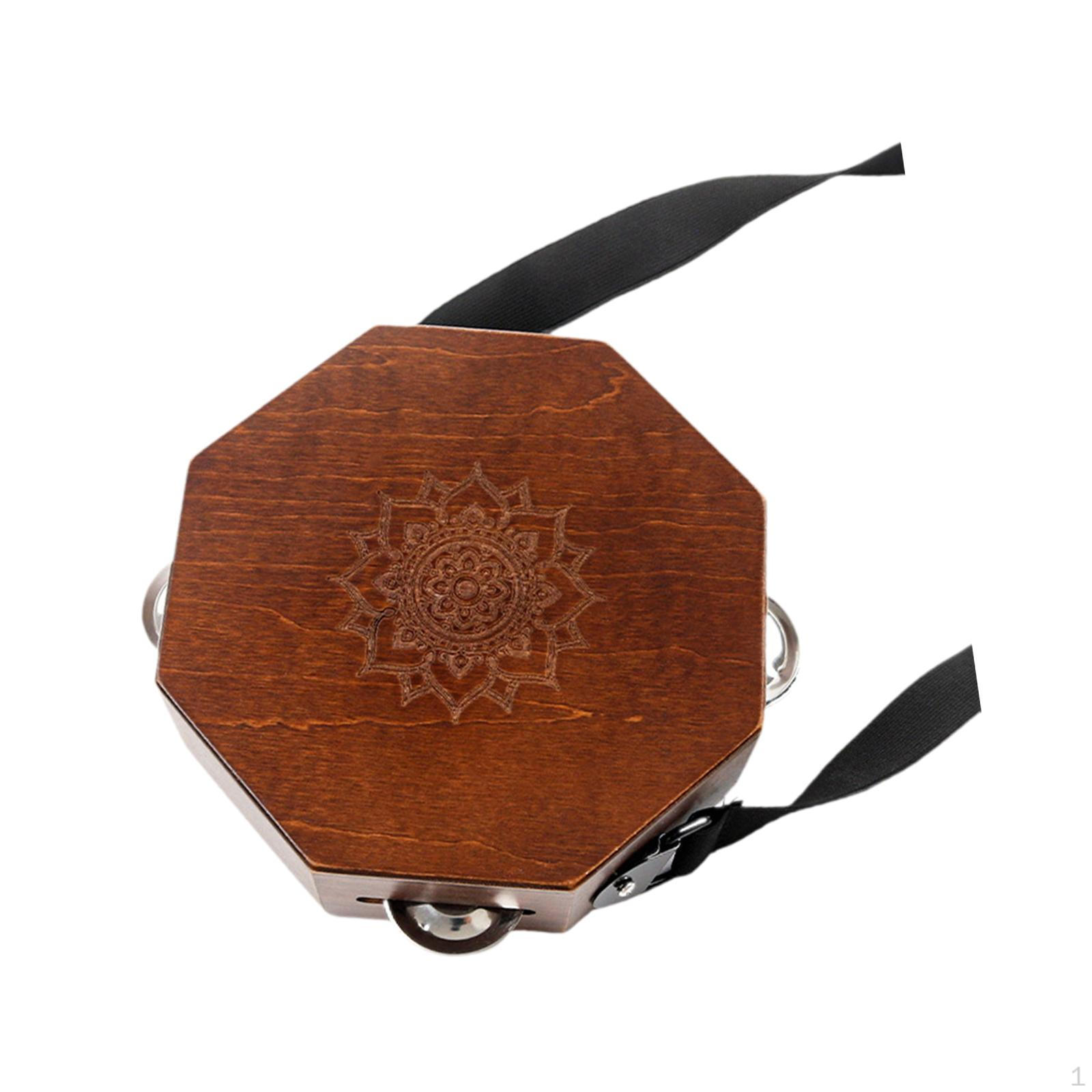 

Portable Instrument Metal Hand Drum Accompaniment for Octagon Brown