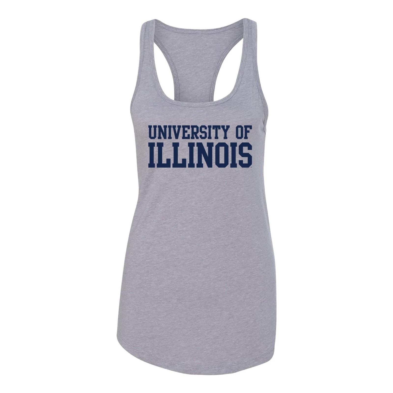 Illinois Fighting Illini Basic Block Racerback Tank Top L