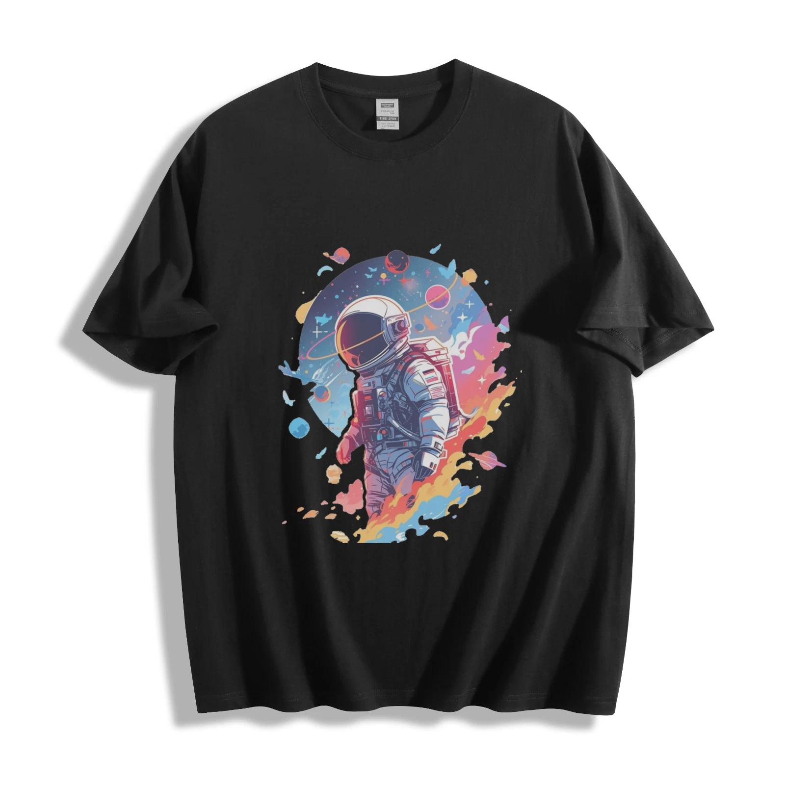 Cosmic Astronaut T-Shirt - Vibrant Space Odyssey Unisex Tee XXL