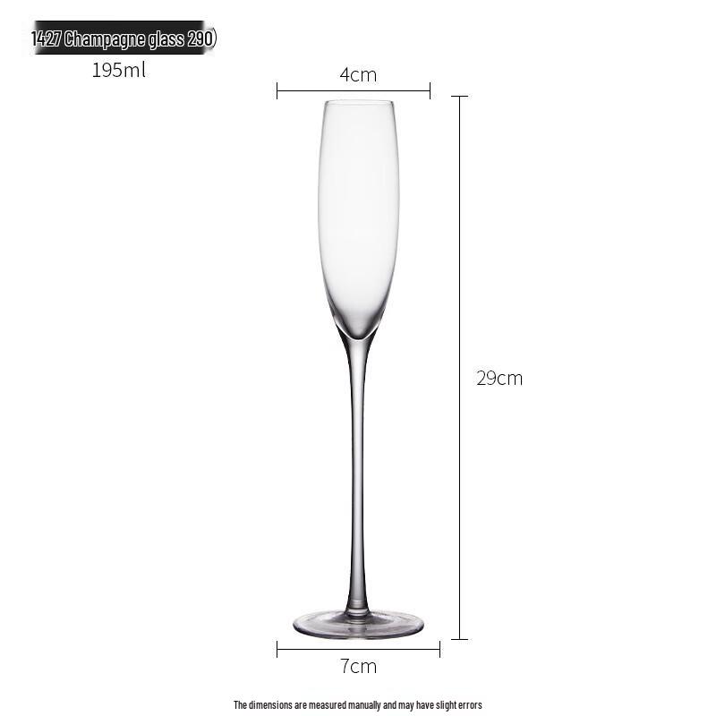 DU Handmade European Crystal Champagne Flute
