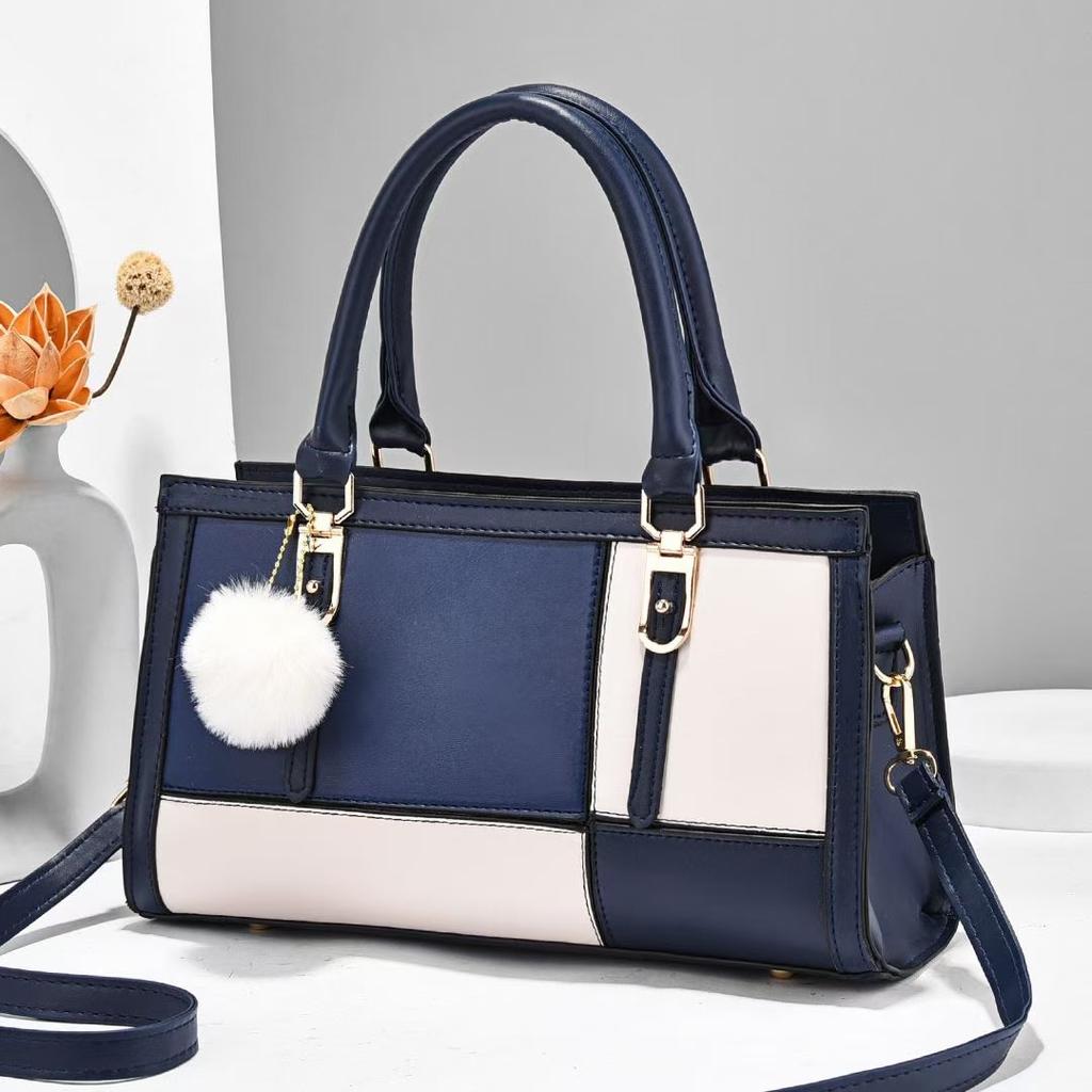 Women Striped Leather Bag Fashion Totes for Women Shoulder Bag Simple Handbag High-Capacity Commuter Fashion Crossbody Bag