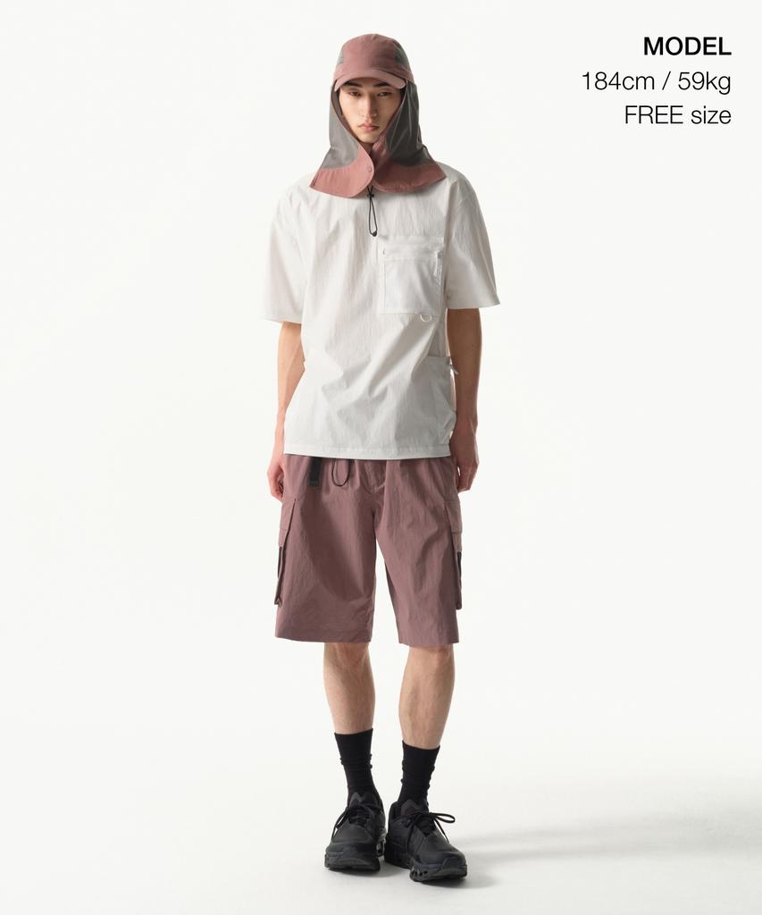 Musinsa Standard [City Leisure] Mesh Long Desert Cap [Smoke Pink]