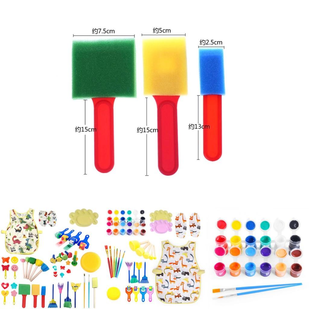 Artistic Painting Diy Set For Kids Featuring Colorful Doodle Apron And Vibrant Watercolors