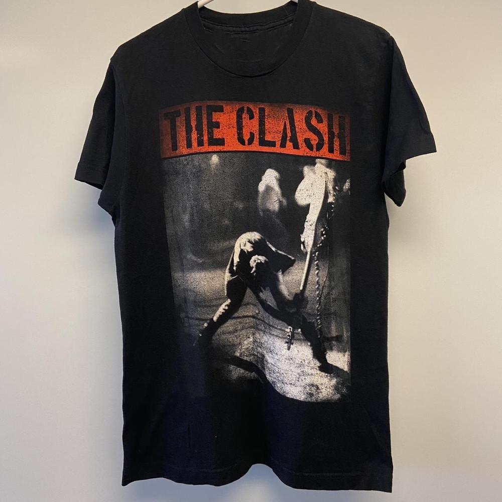 London Calling The Clash Band Black T-Shirt Cotton Unisex Unisex T-Shirt L