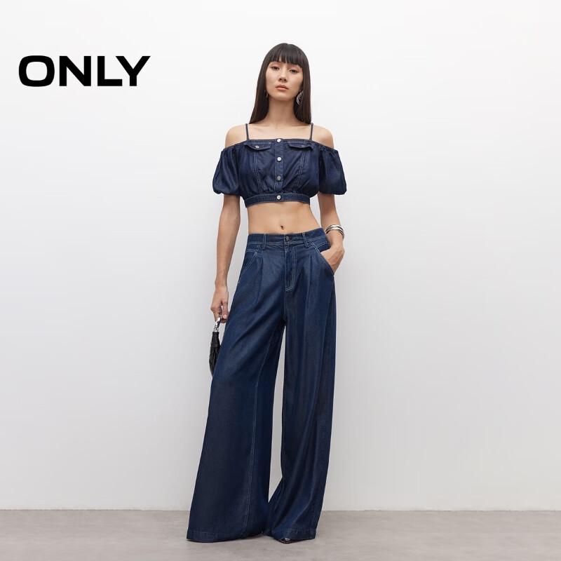ONLY Women's Spring Off-Shoulder Denim Tee