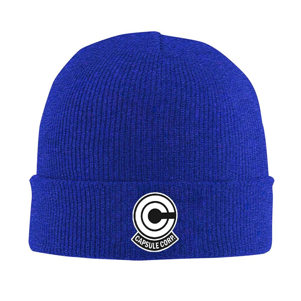 pc Black Capsule Corp Logo Beanie Hats Funny Caps FeUnisex Unisex Hippie Knitted Hat Spring Custom Elastic Beanie Hat