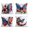 Independence Day Flowers Pillowcase Printed Polyester 45X45Cm Throw Pillowcover Decorative Sofa Cushion Pillowslip Home Decor