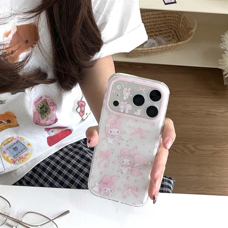 

Sweet Pink Floral Little Sheep iPhone Case for Apple 16 Pro Max / 15 / 14 - Advanced Girl iPhone 14 Pro Max