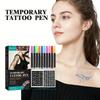 Temporäres Tattoo Stift Set, Mehrfarbig, Temporäres Tattoo Kit für Gesicht und Arme, DIY Make-up, Graffiti Dekoration Tattoo, Einfach aufzutragen