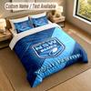 Bedding Set 1 Duvet Cover 2 Pillowcases NSW Blues logo Print Soft Bed Linen Bedroom Decor