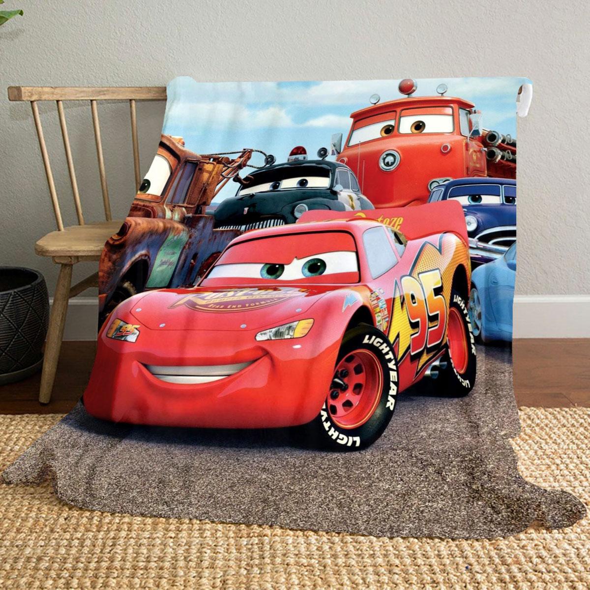 

The Cars Family Portrait Cartoon Blanket Is Suitable for Use on Beds, Sofas, and Other Occasions, Making It The Perfect Gift. 75x90cm