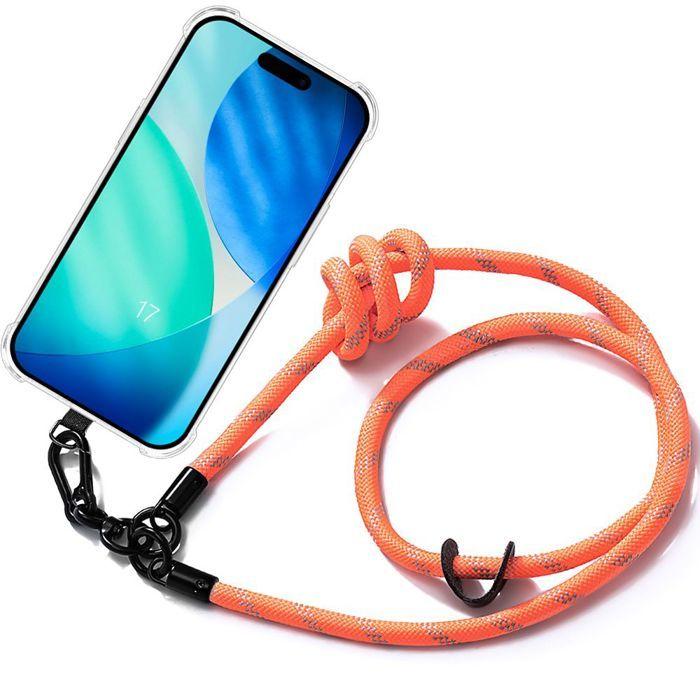 Coque pour iPhone 17 - BOOLING - Antichoc Protection Renforcé - Cordon Robuste Orange