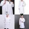 Unisex Doctor Nurse Workwear Long Sleeve Short Sleeve Lab Coat White Winter Summer